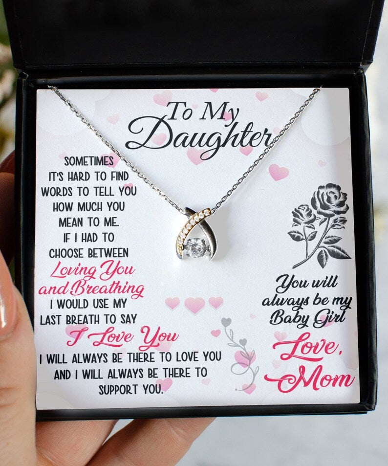 Gift For Your Beautiful Daughter - Wishbone Necklace