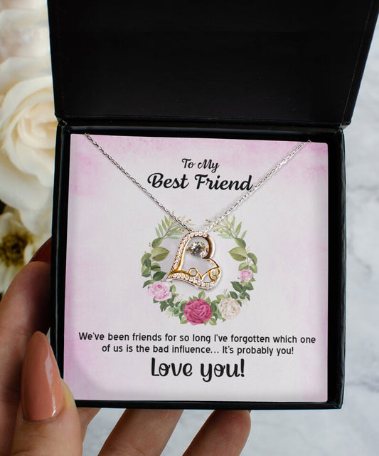 Beautiful Gift To My Secret Keeper (Best Friend ) - Love Heart Necklace