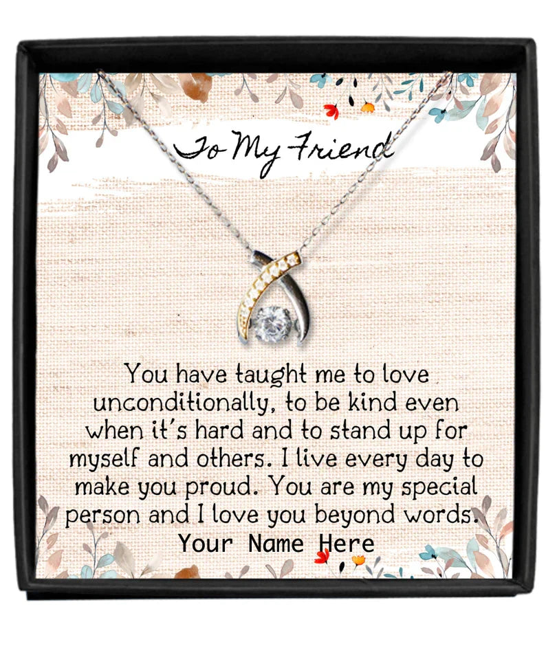 Special Gift To My Partner In Crime (Best Friend) - Wishbone Necklace