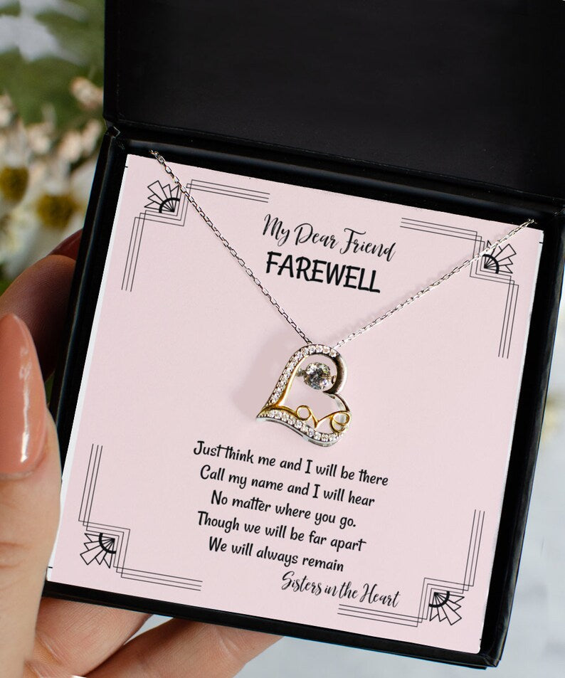 For Forever Memories Beautiful Gift To My Best Friend - Love Heart Necklace
