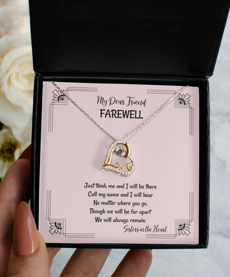 For Forever Memories Beautiful Gift To My Best Friend - Love Heart Necklace