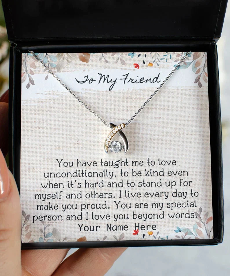 Special Gift To My Partner In Crime (Best Friend) - Wishbone Necklace