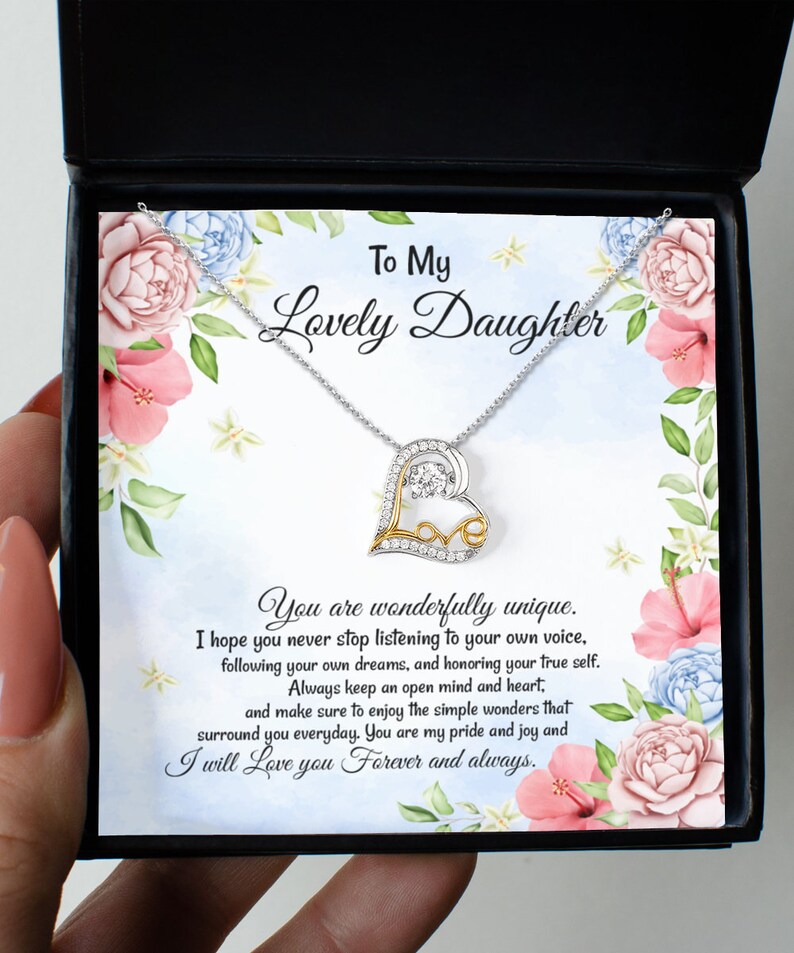 Unique Gift For Lovely Daughters - Love Heart Necklace