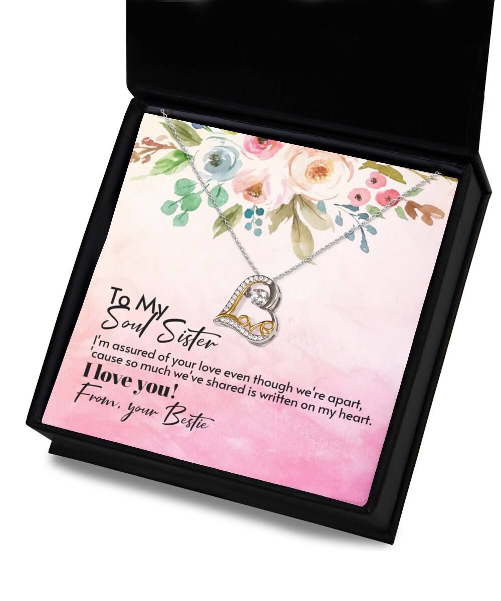 For My Partner In Crime (Soul Sister )- Love Heart Necklace