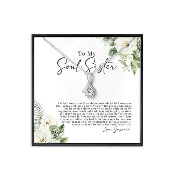 Unique Gift For Sister - Converse Solitaire Necklace