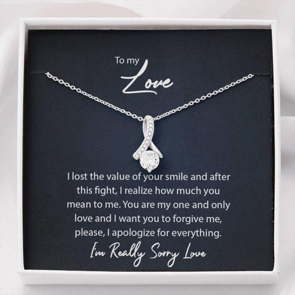 For Your Loved Ones - Ribbon Love Necklace