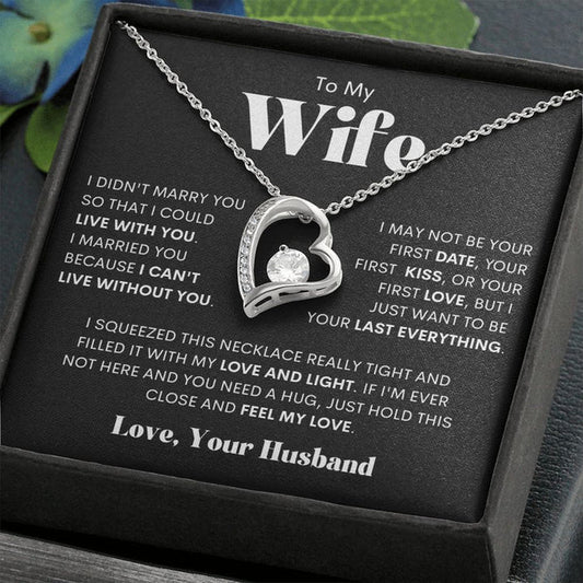 Special Gift For Your Wife - Silver Heart Necklace Gift