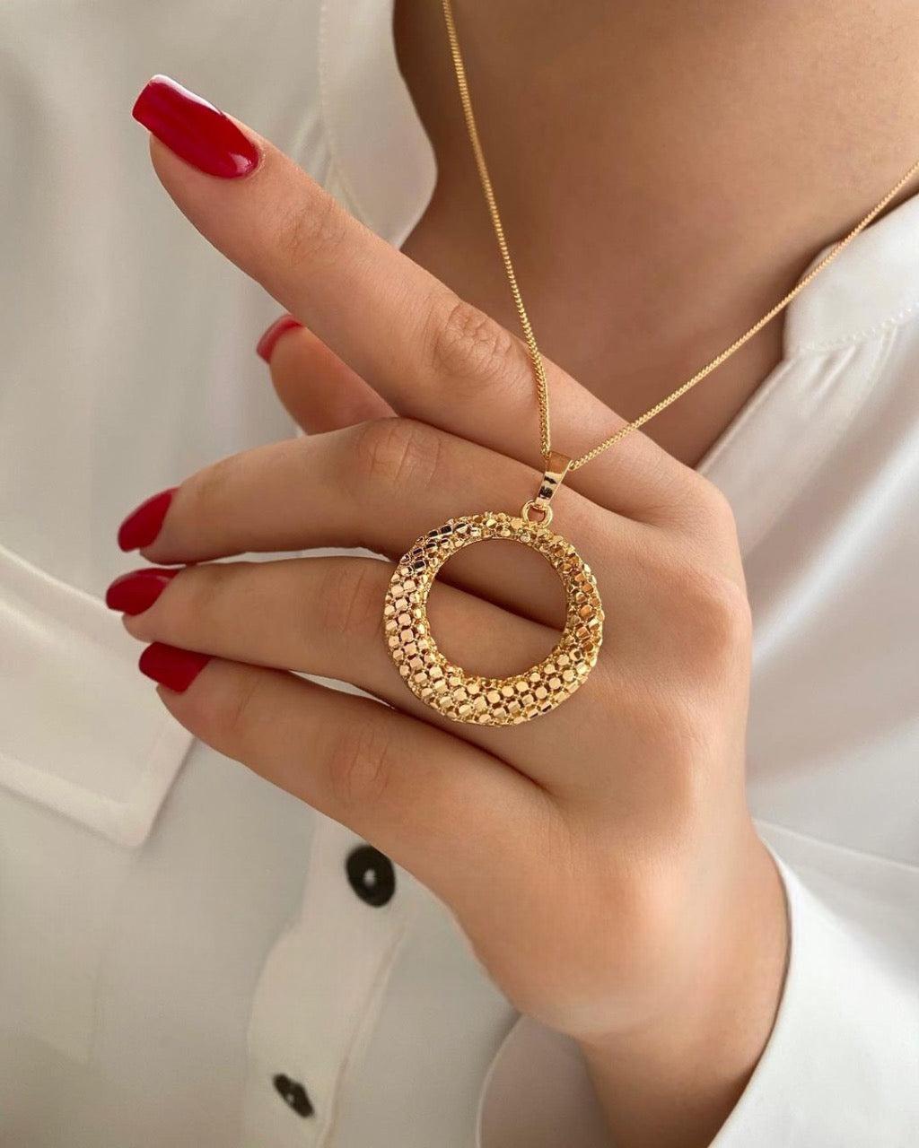 Box Circlet 925 Sterling Silver Necklace with Gold Plated