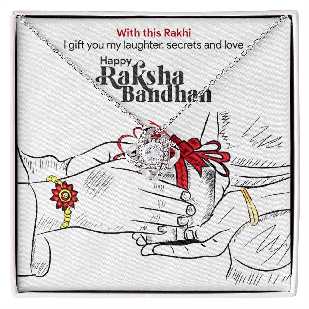 Elegant Rakhi Gift For Sister 2025 - 925 Sterling Silver Necklace Gift