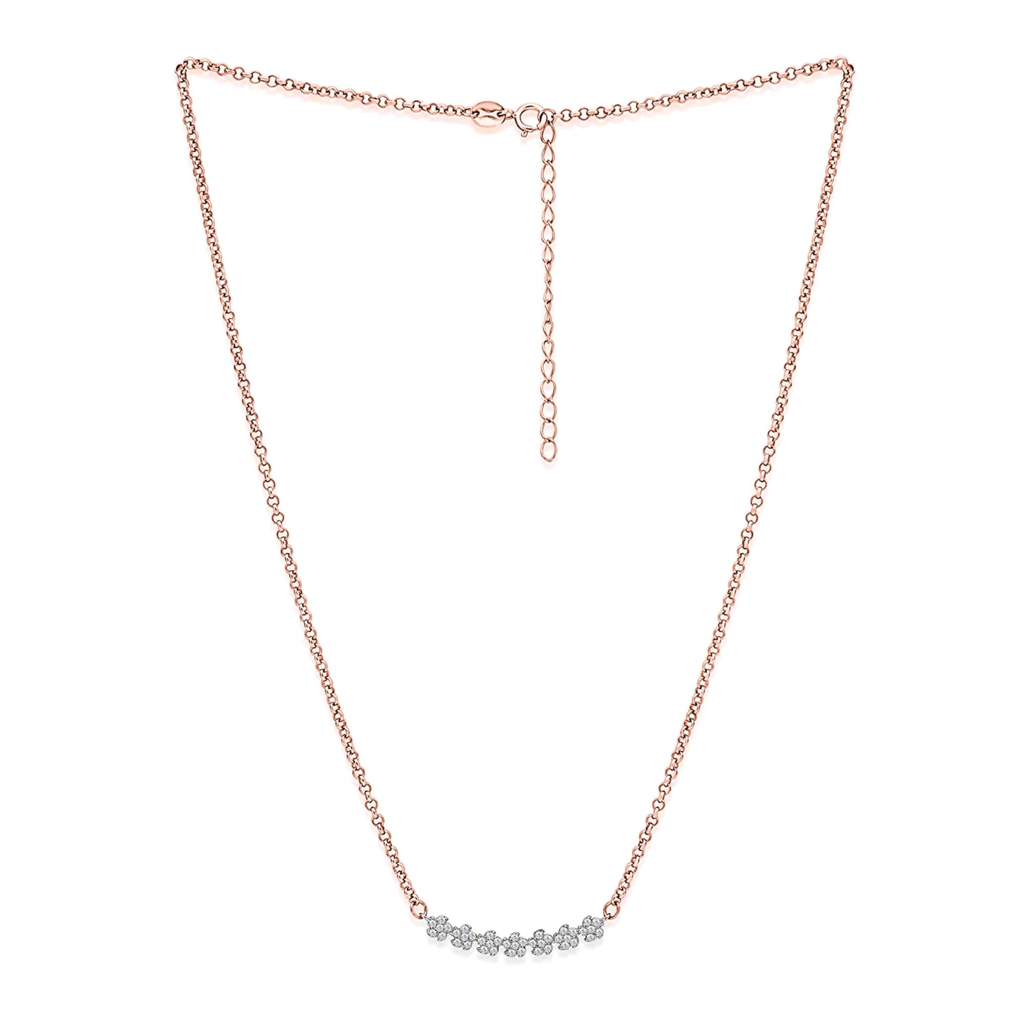 Flower Blooming Sterling Silver Necklace