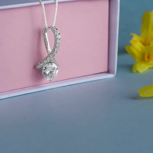 Converse Solitaire Pendant - 925 Silver
