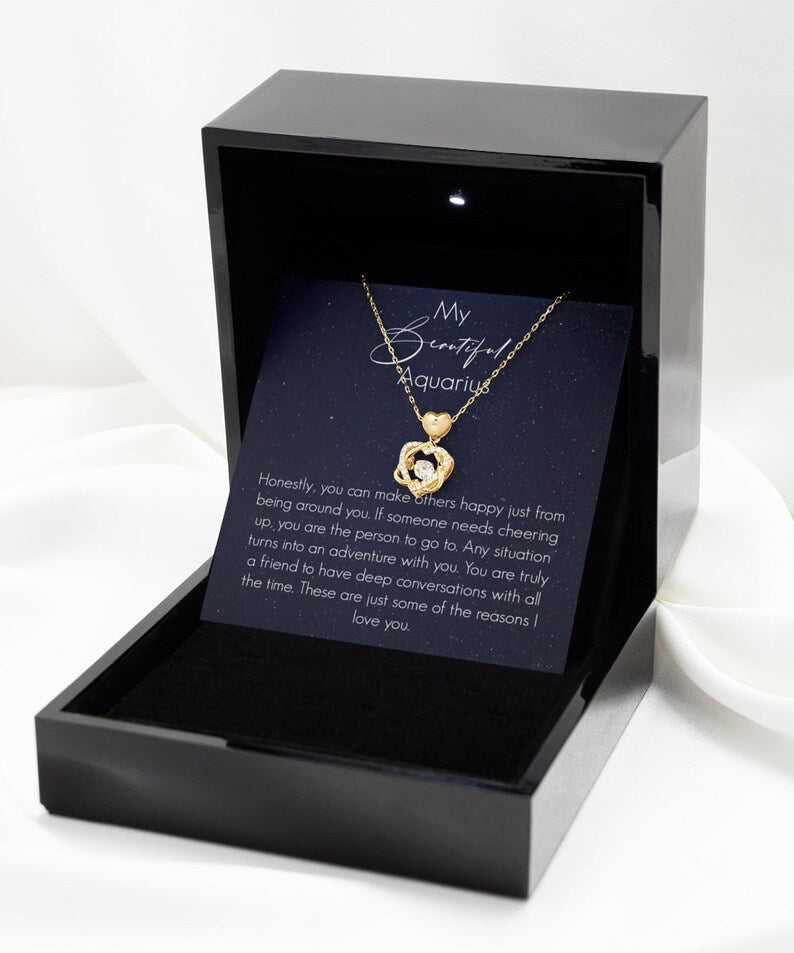Beautiful Gift For Aquarius - Dancing Heart Necklace