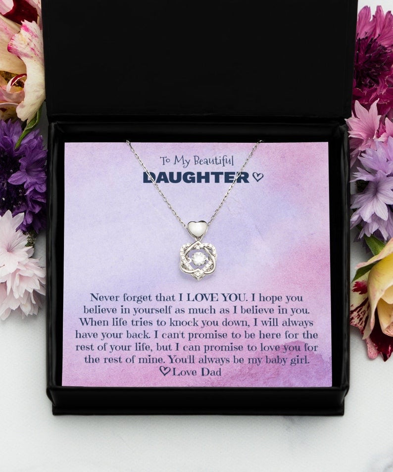 Beautiful Gift For My Daughter - Dancing Heart Necklace