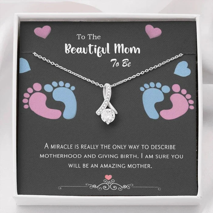 Amazing Gift for Pregnant Woman - Pure Silver Necklace Gift Set