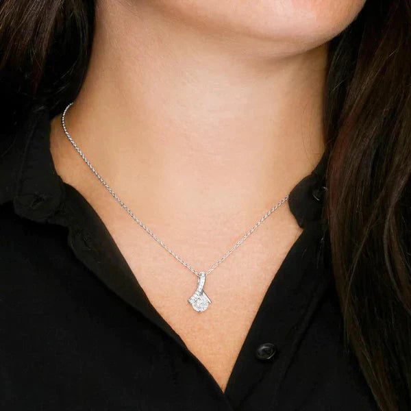 Lovely Beautiful Gift For Mother - Ribbon Love Necklace