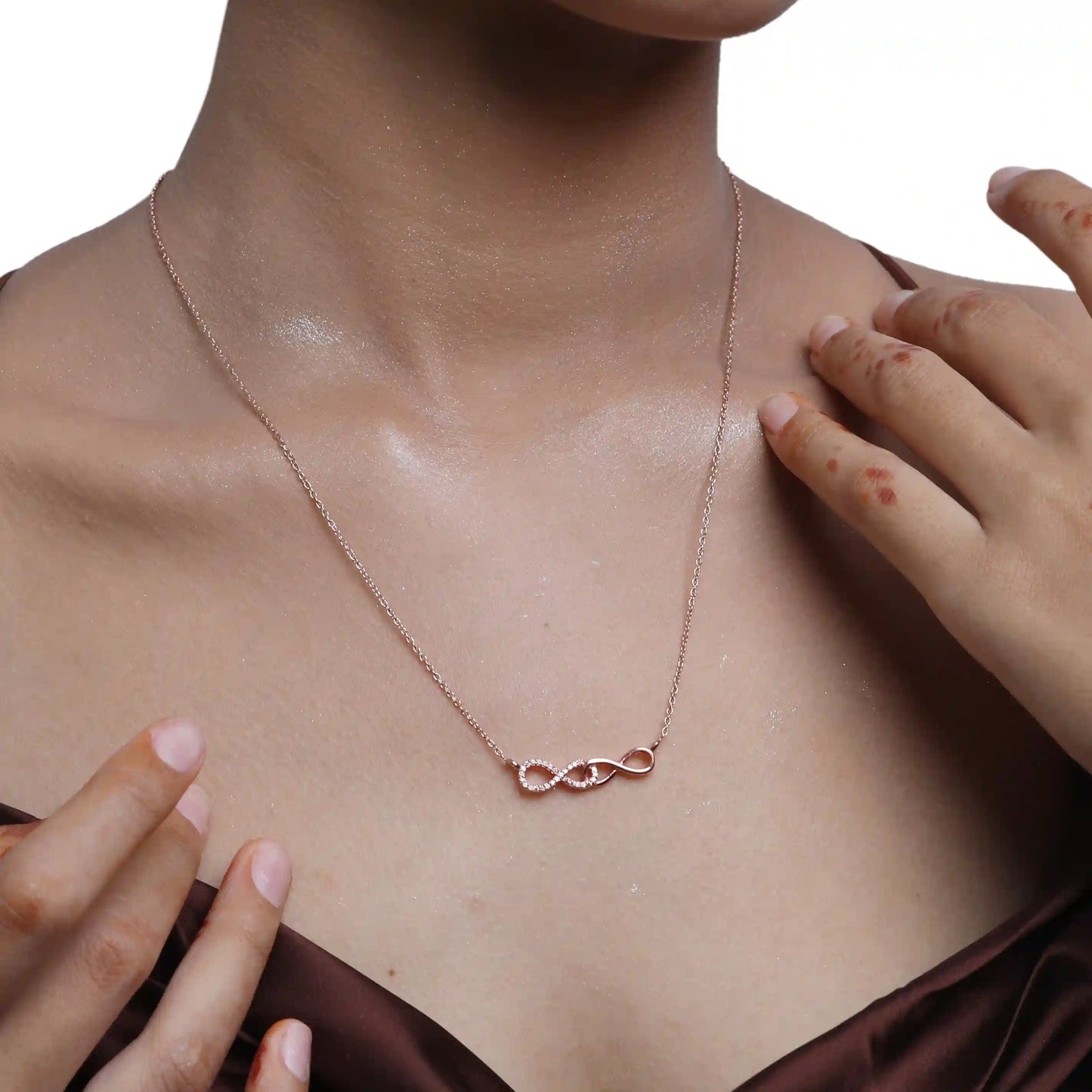 Dual Infinity 925 Silver Necklace
