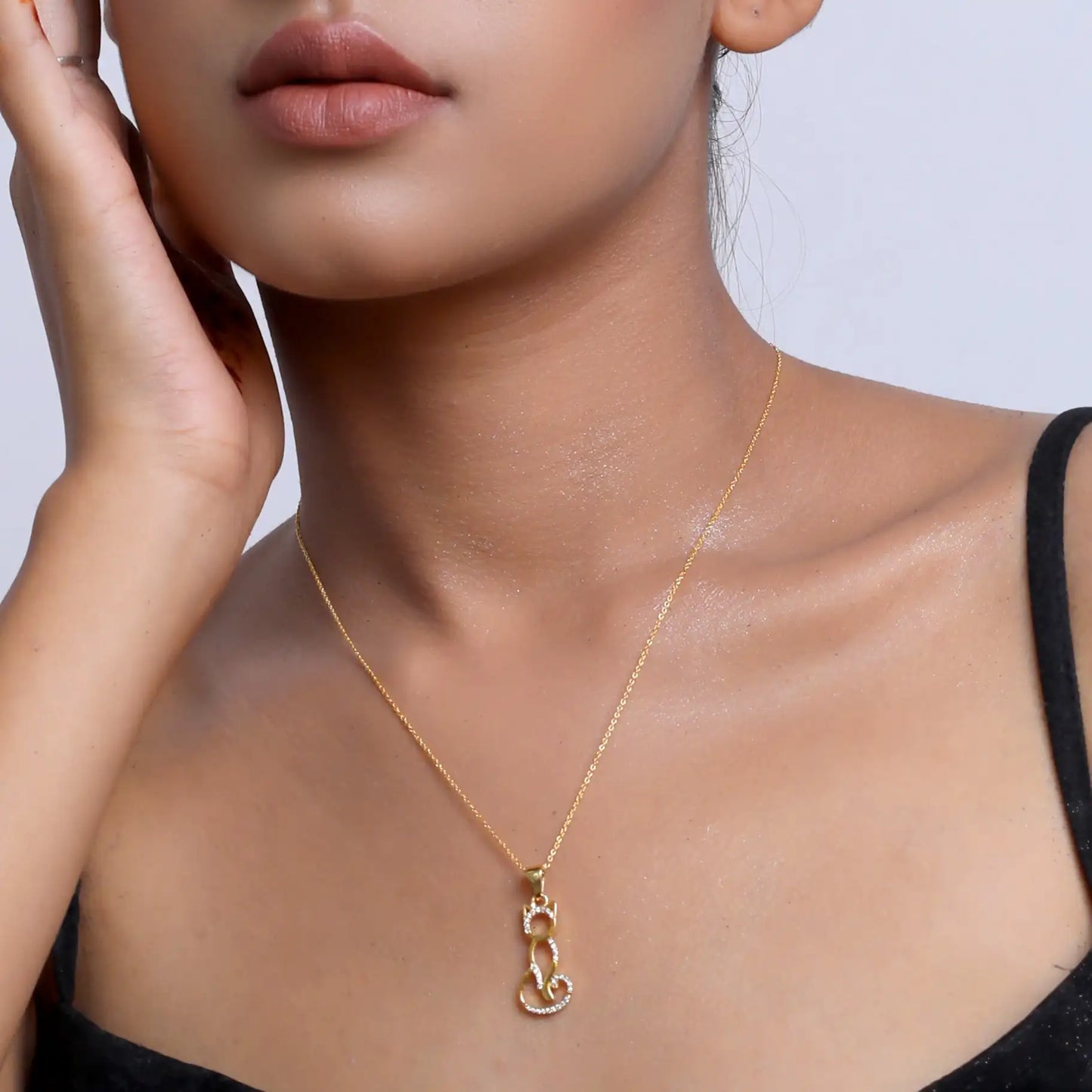 Charming Cat Silver Necklace