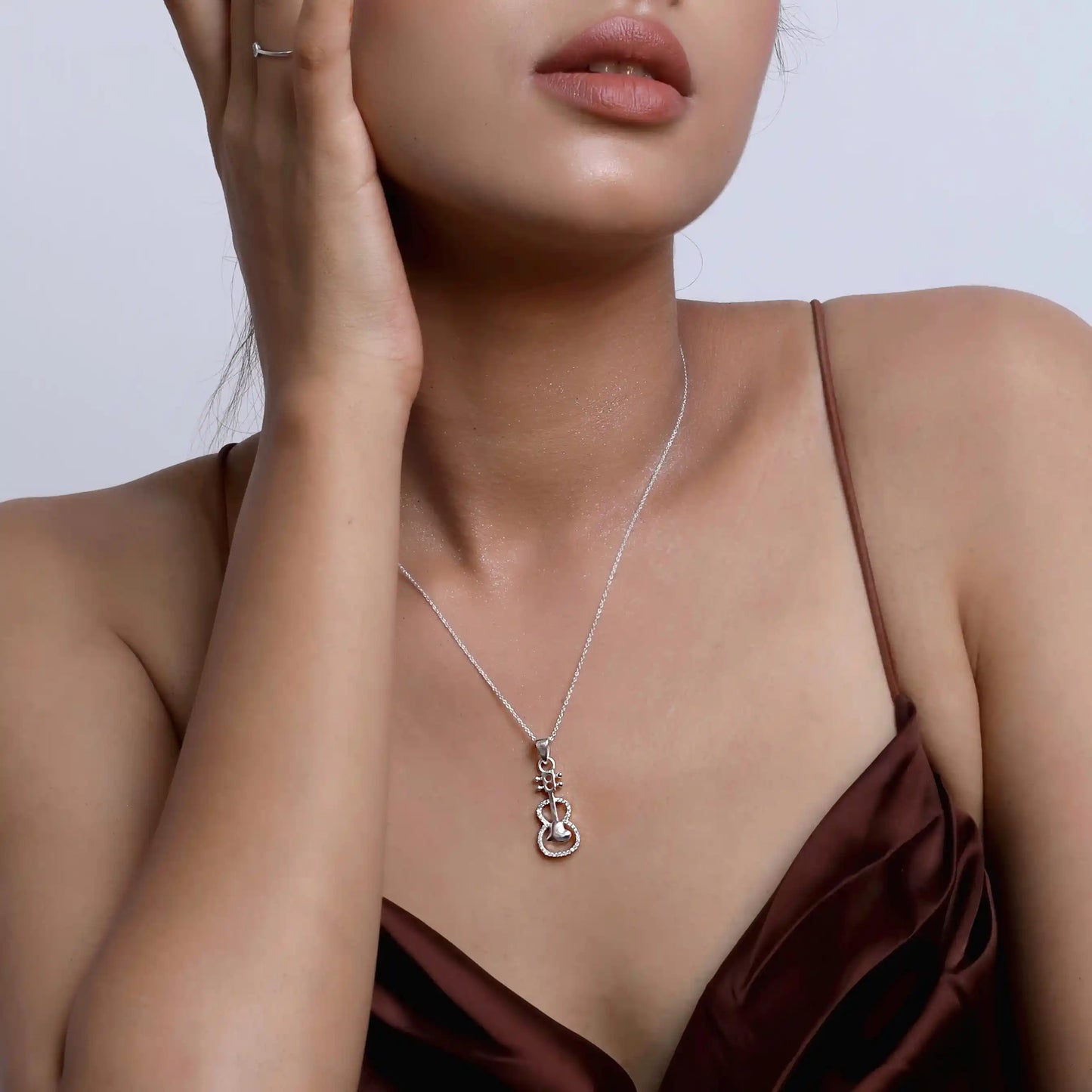 Guitar 925 Silver Necklace