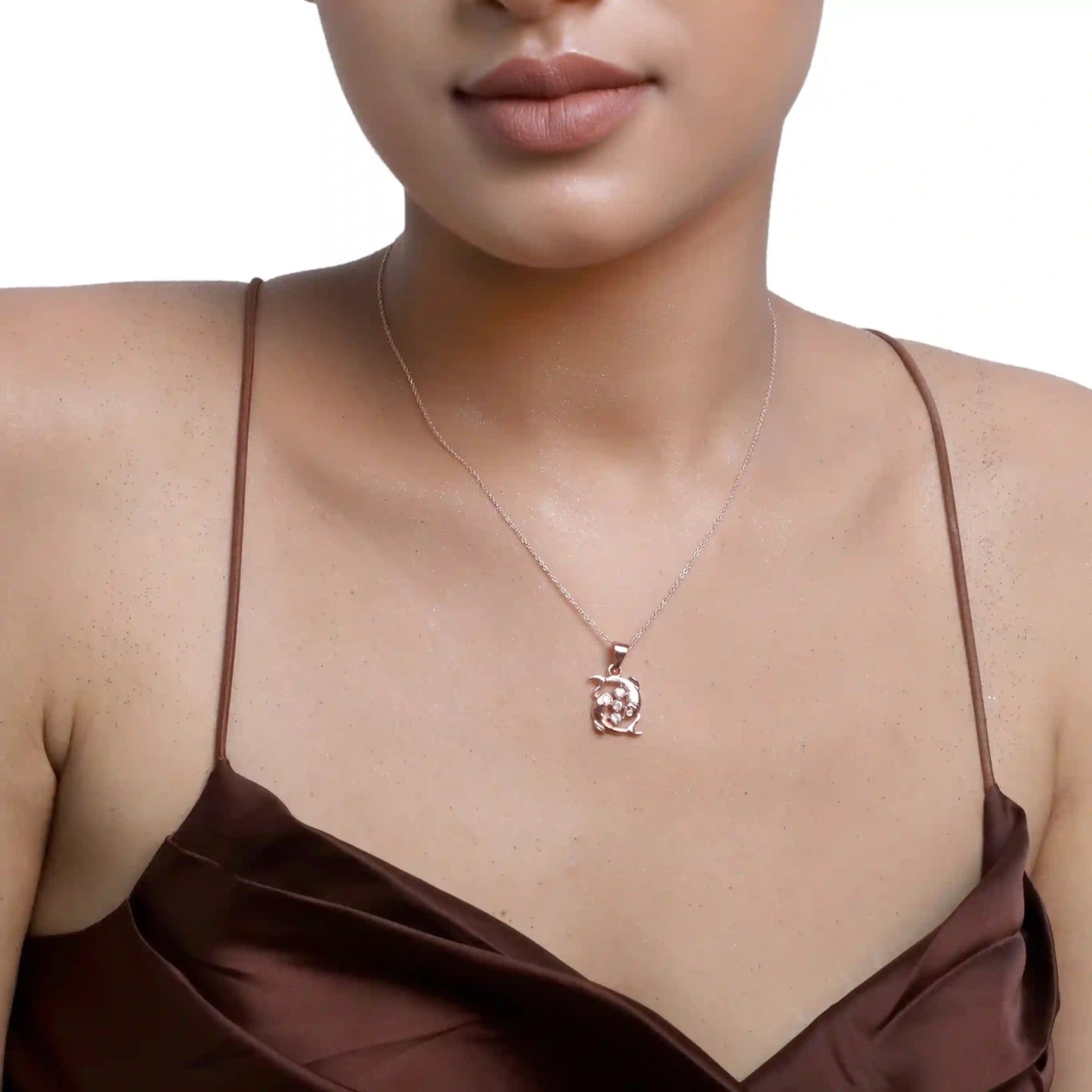 Charming Dolphin Silver Necklace