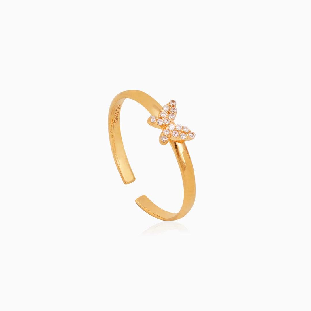 Butterfly Love 925 Sterling Silver Ring - Adjustable Size