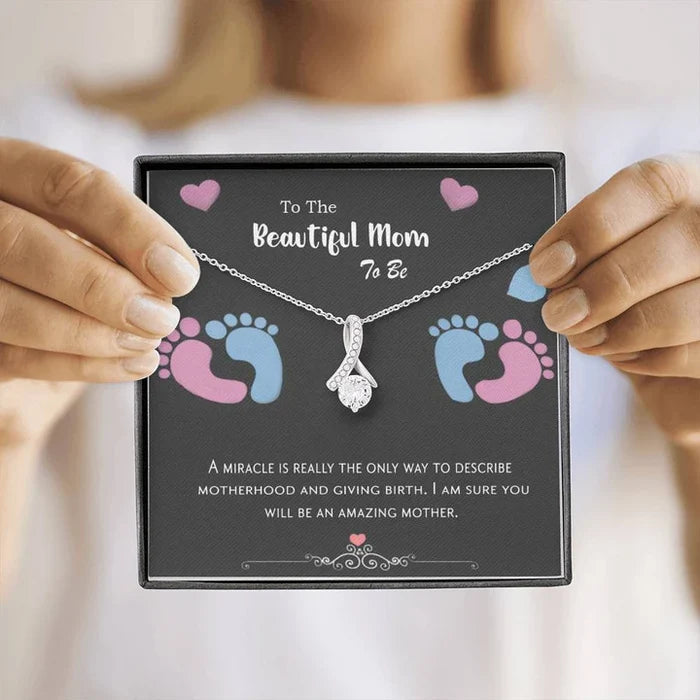 Amazing Gift for Pregnant Woman - Pure Silver Necklace Gift Set