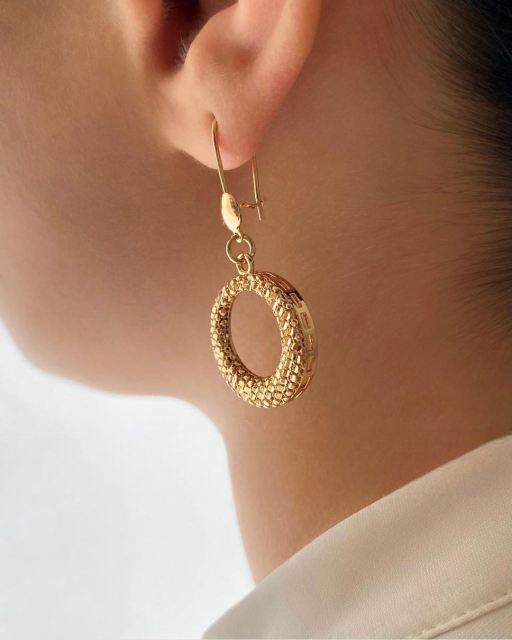 Box Circlet 925 Sterling Silver Necklace with Gold Plated