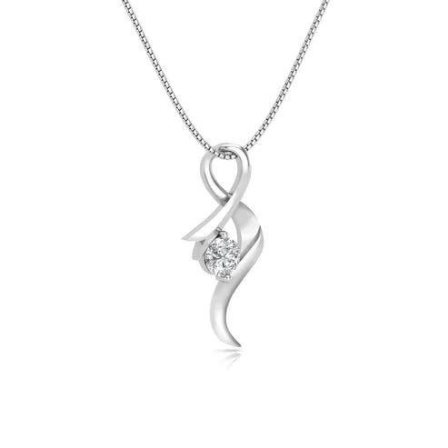Dancing Solitaire Pendant - 925 Silver