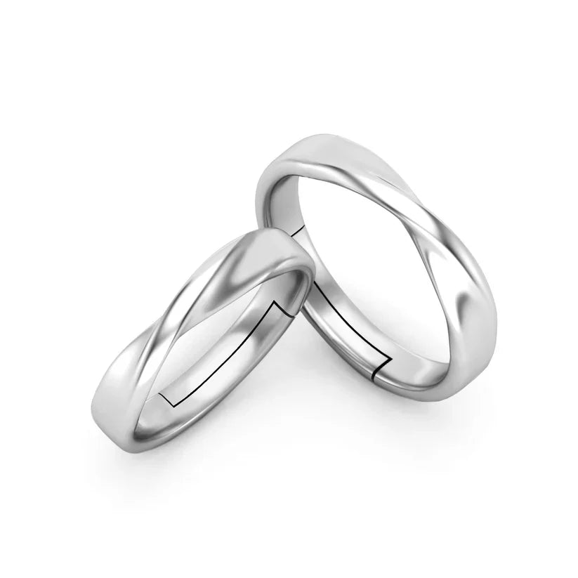 Jim & Pam Couple Ring - 925 Silver