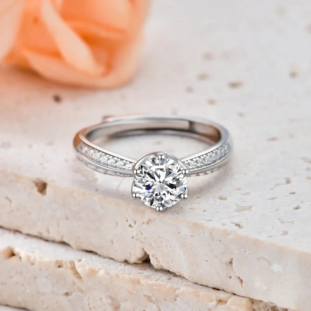 925 Sterling Silver Proposal Ring - Adjustable Size
