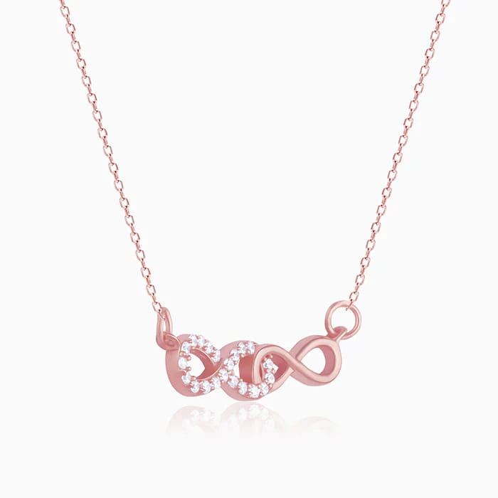 Dual Infinity 925 Silver Necklace
