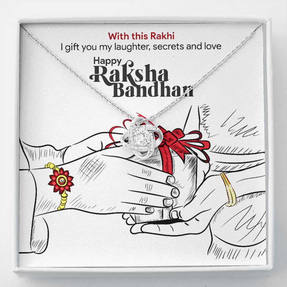Elegant Rakhi Gift For Sister 2025 - 925 Sterling Silver Necklace Gift
