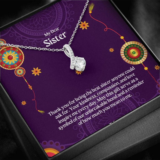 "..How much you mean to me" | Happy Raksha Bandhan Gift For Sister - Pure Silver Necklace