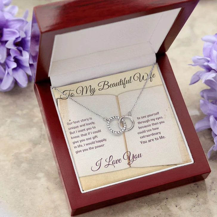Special Gift For Your Hardworking Wife - Dual Circlet Necklace