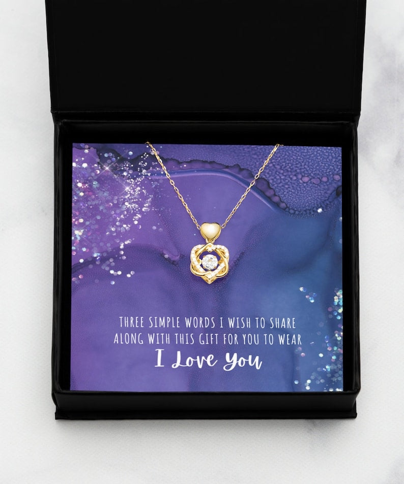 Beautiful Gift For My Love - Dancing Heart Necklace
