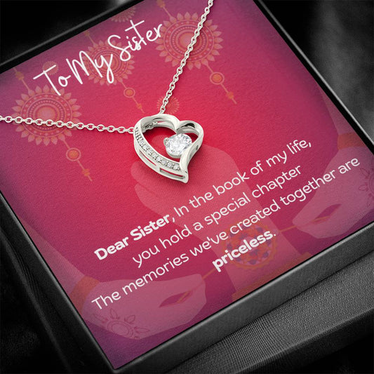 ".You hold a special chapter.." | Top Rakhi Gift For Sister 2025 - 925 Sterling Silver Necklace Gift