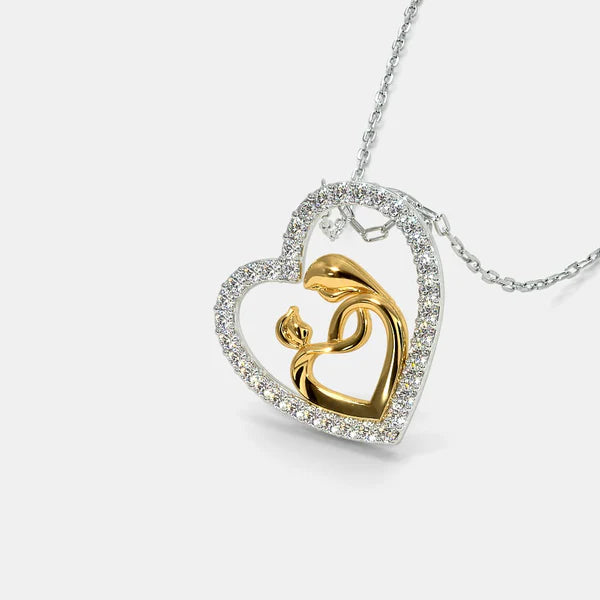 Amazing Gift for Mom to be - Mom & Baby Pure Silver Necklace Gift Set