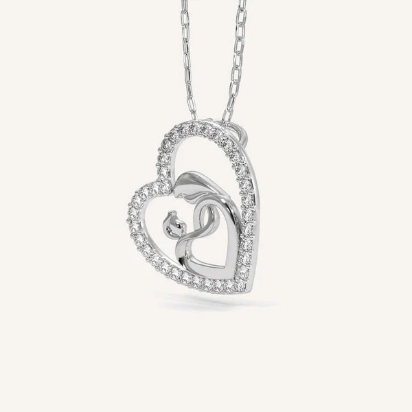 Amazing Gift for Mom to be - Mom & Baby Pure Silver Necklace Gift Set