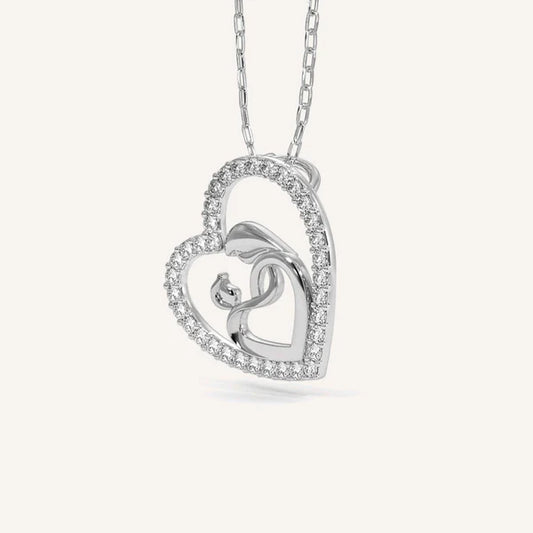 Surprising Gift for Mom to be - Mom & Baby Pure Silver Necklace Gift Set