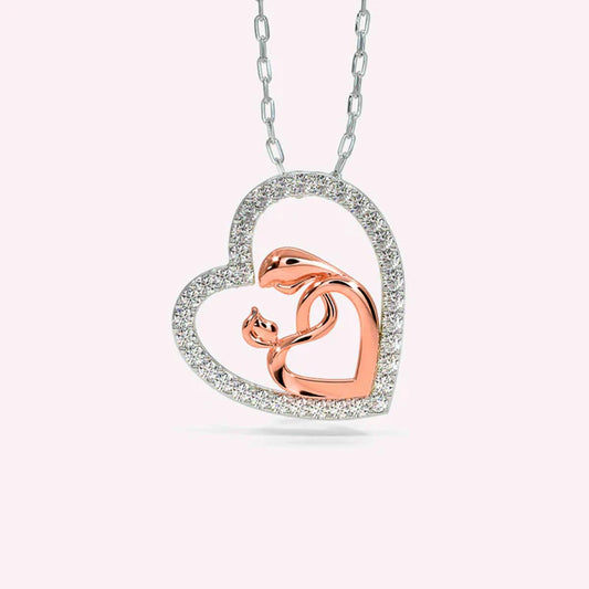 Amazing Gift for Mom to be - Mom & Baby Pure Silver Necklace Gift Set