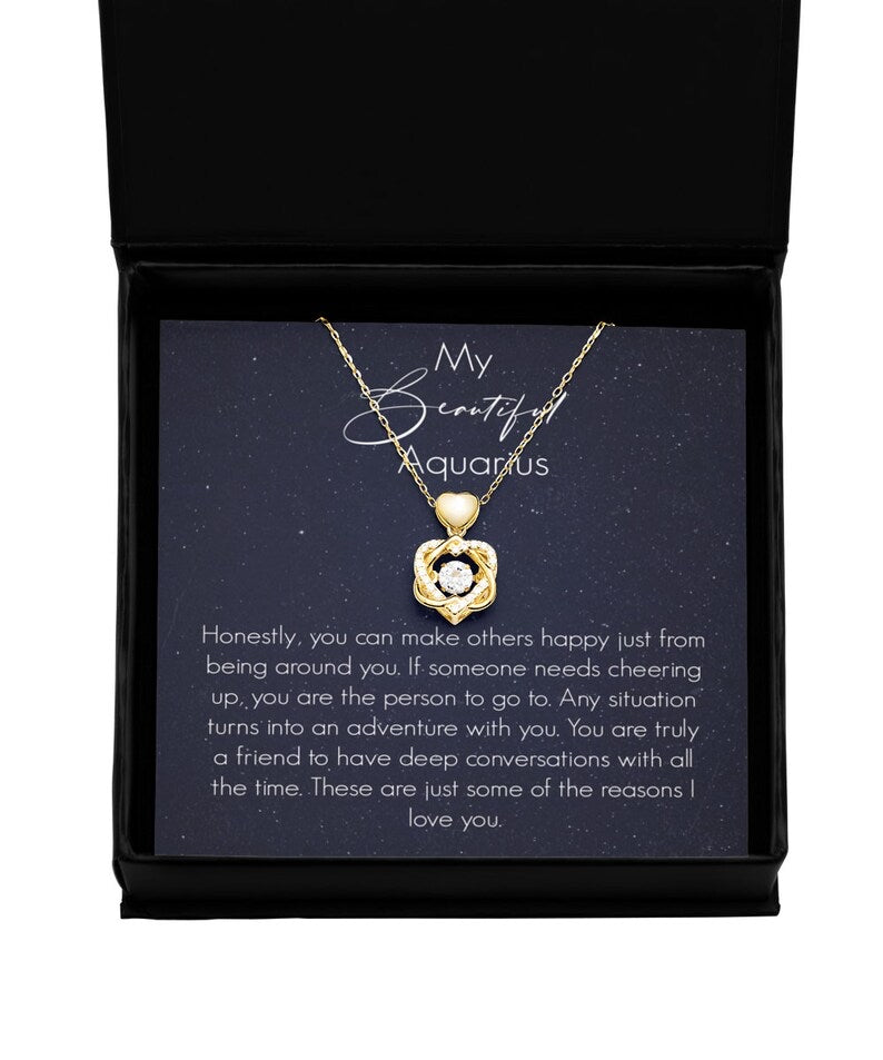 Beautiful Gift For Aquarius - Dancing Heart Necklace