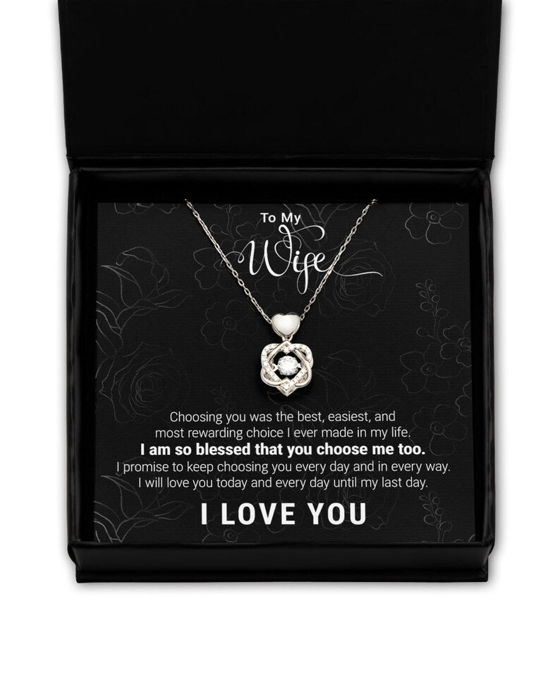 Beautiful Gift To My Lovely Wife - Dancing Heart Necklace