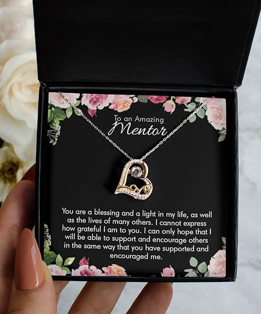 Special Gift To My Amazing Mentor - ( Love Heart Necklace )