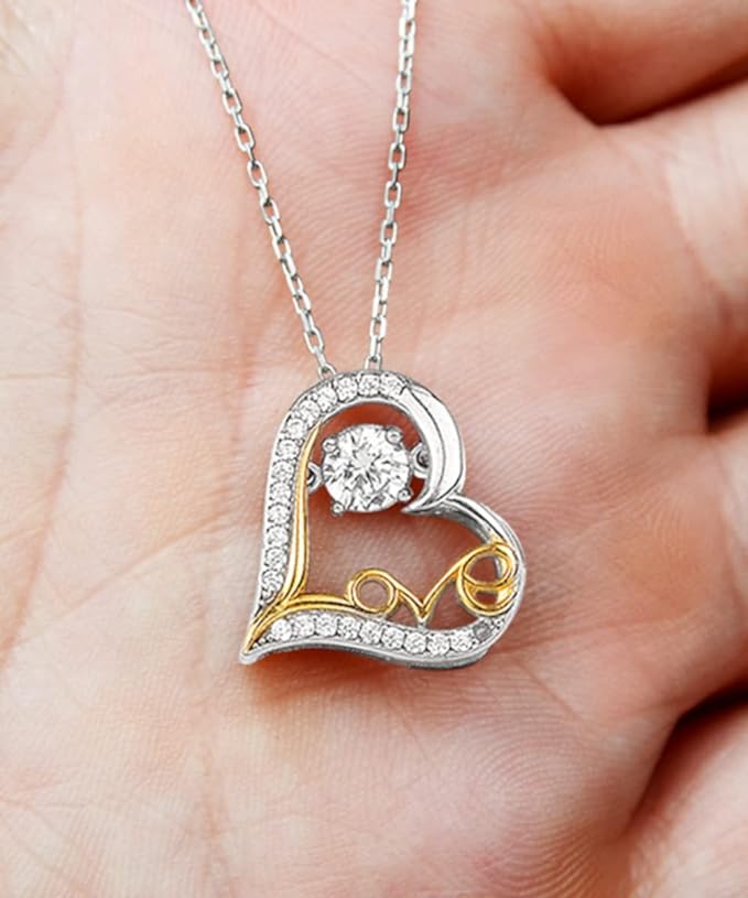 For My Partner In Crime (Soul Sister )- Love Heart Necklace
