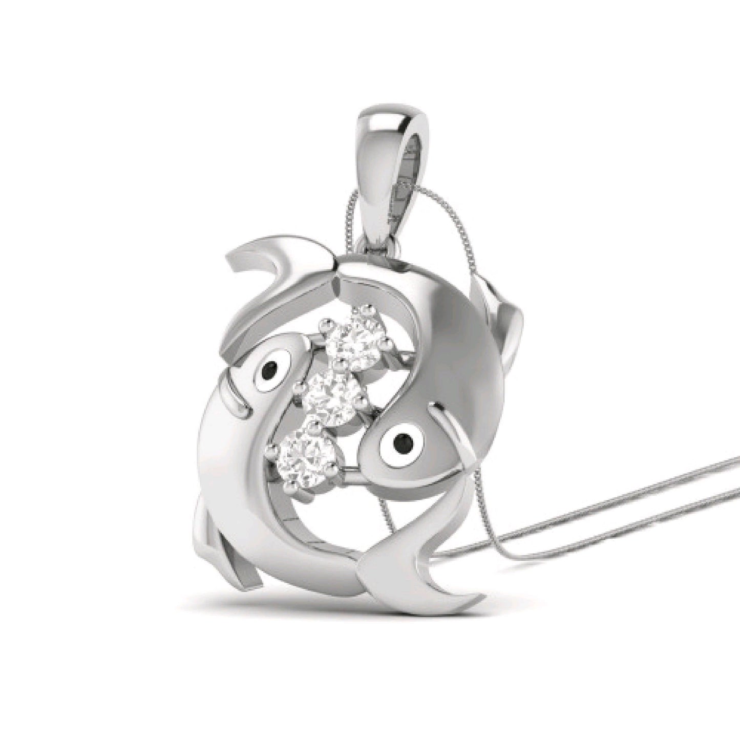 Charming Dolphin Silver Necklace