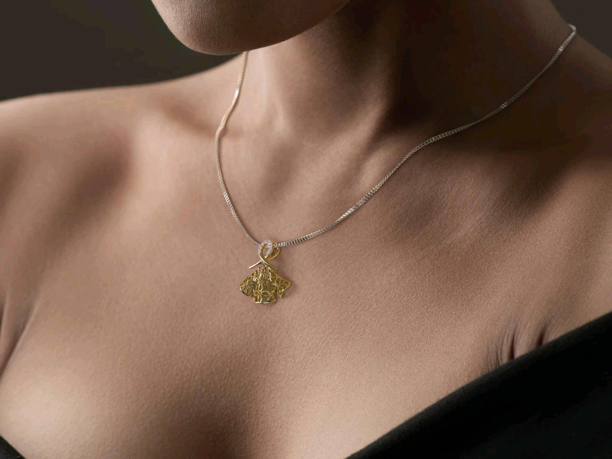 Seolfor 925 Sterling Silver Alasdiar Drop Cubic Zirconia Necklace - Seolfor