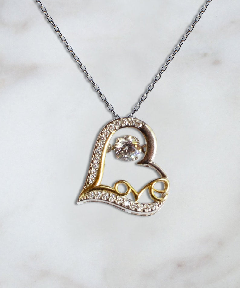 Love Heart Pure Silver Necklace