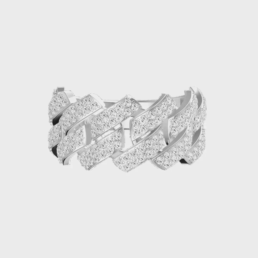 Cuban 925 Sterling Silver Ring Unisexual - Adjustable Size