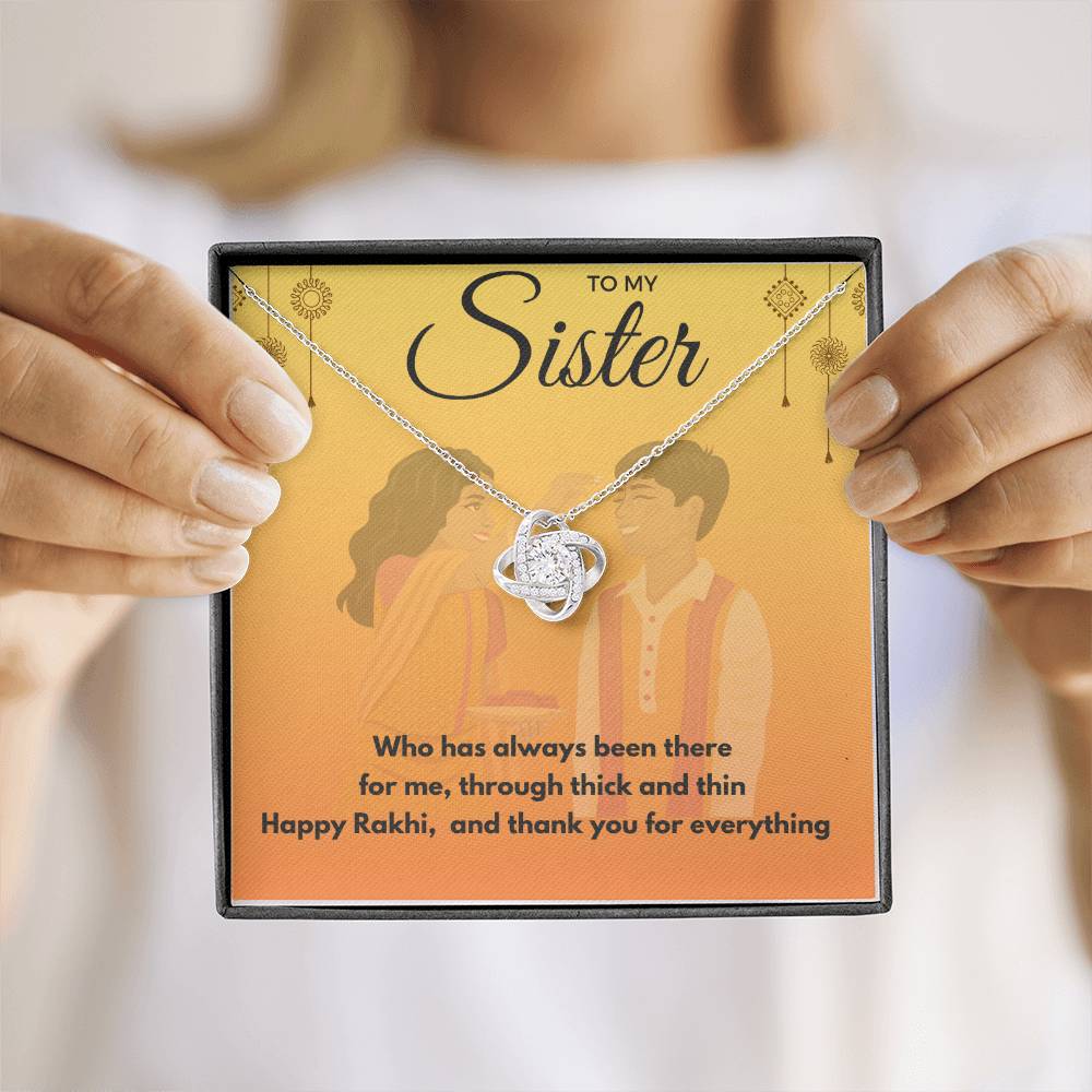 "..Thank you for everything.." | Thoughtful Rakhi Gift For Sister - 925 Sterling Silver Necklace