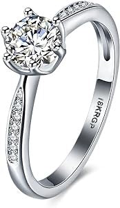 Beautiful Solitaire 925 Sterling Silver Proposal Ring - Adjustable Size