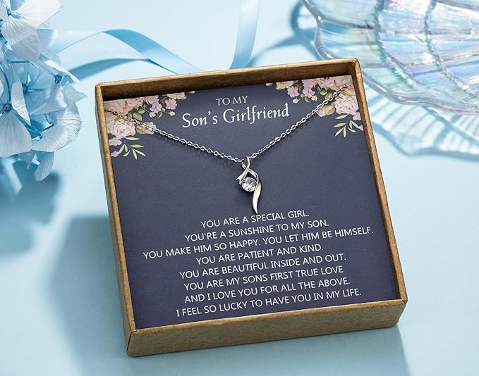Beautiful Gift To My Son's Girlfriend - Curl $ Necklace
